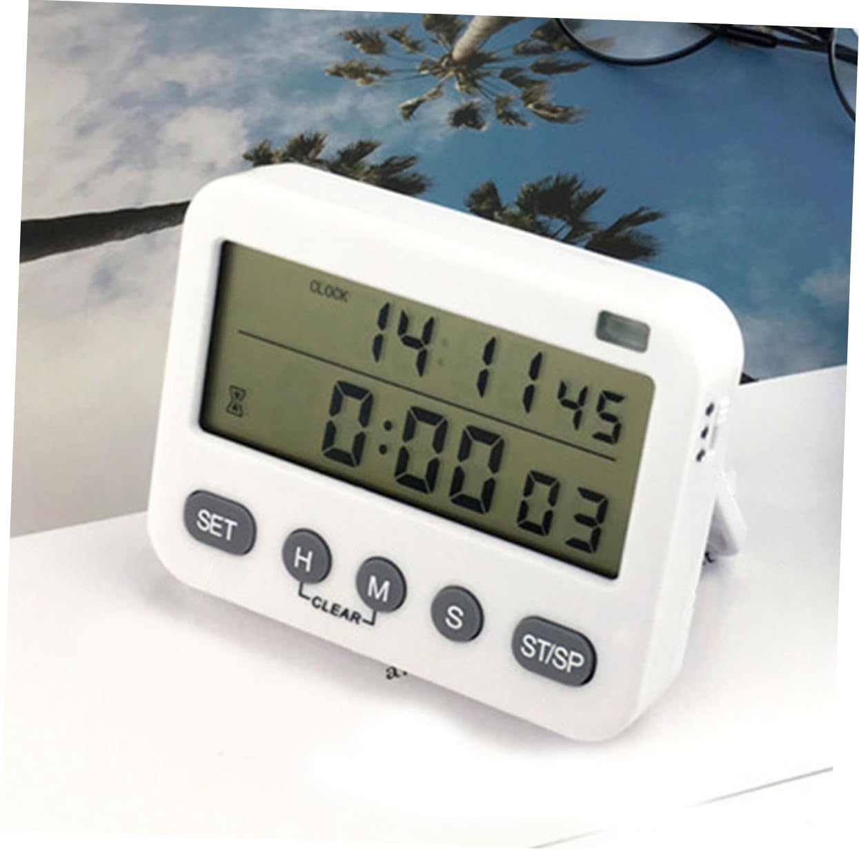 3 Pièces Minuterie De Cuisine Numérique Horloges Numériques Horloge Digitale Minuterie Silencieuse D'alarme De Cuisine e Silencieuse Minuteur De Table Blanche