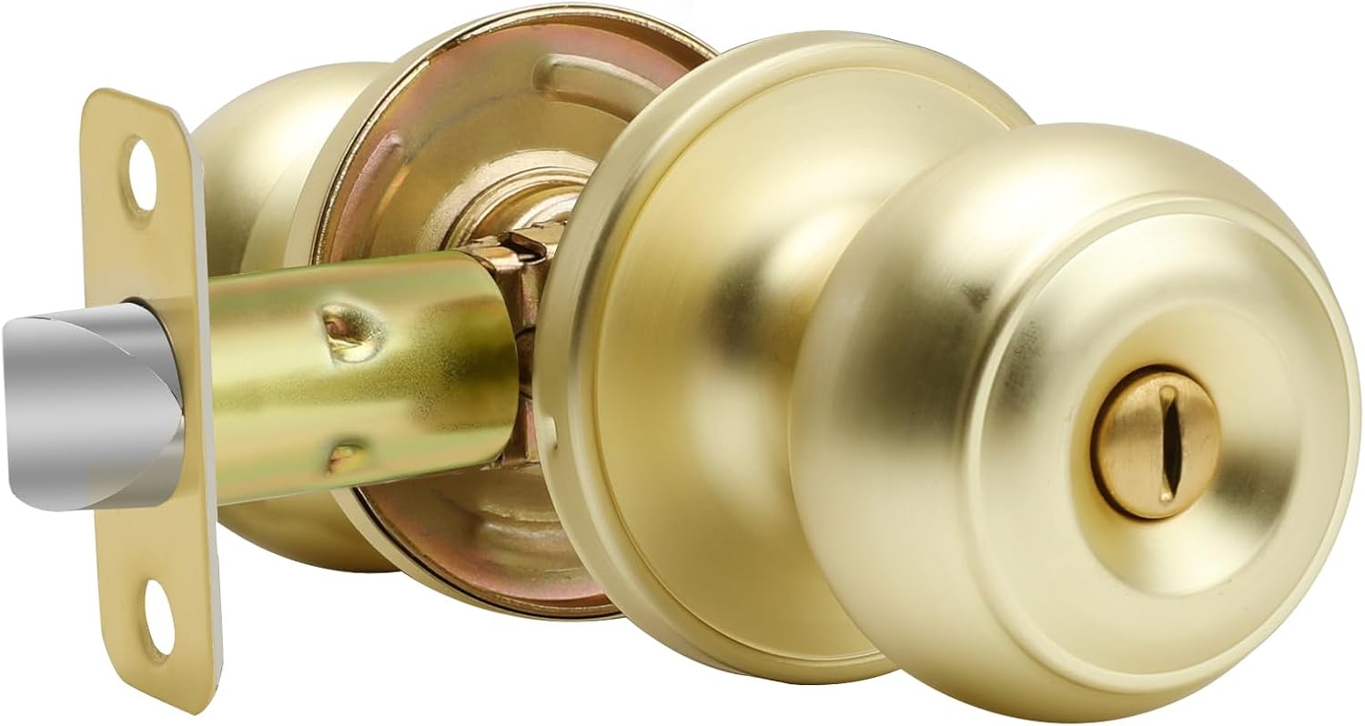 goldenwarm Gold Interior Door Knobs, Interior Door Knobs Bedroom, Brass