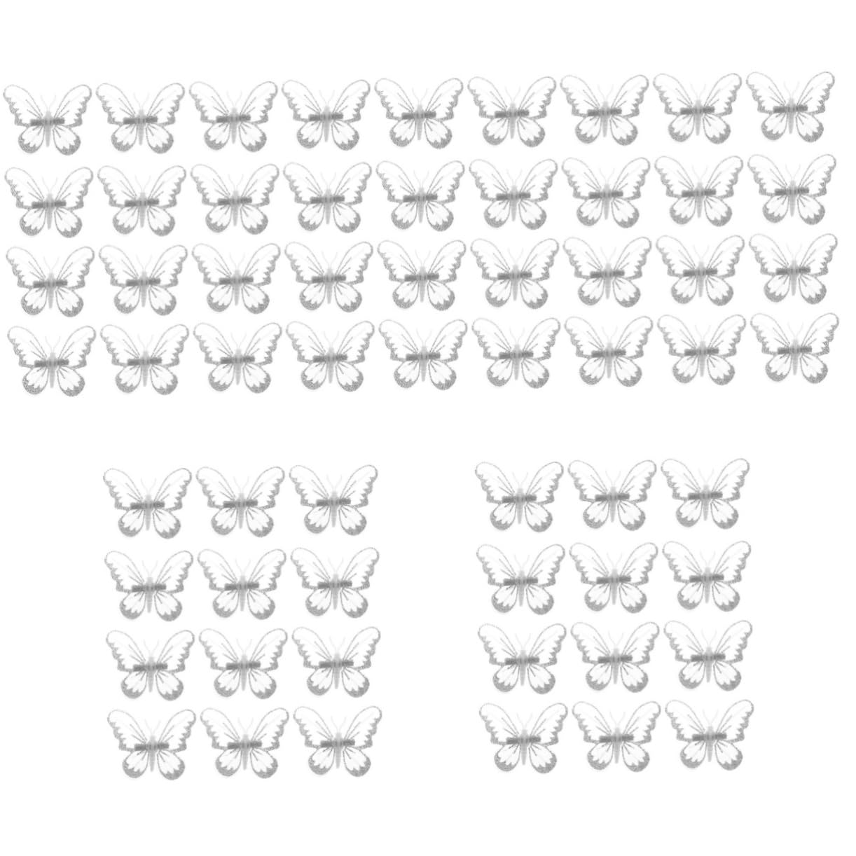 VILLCASE 60stücke Künstliche Schmetterlinge Mit Clip Dekoration Für Bastelprojekte Hochzeiten Geburtstagsfeiern Und Weihnachtsbaum Zierde