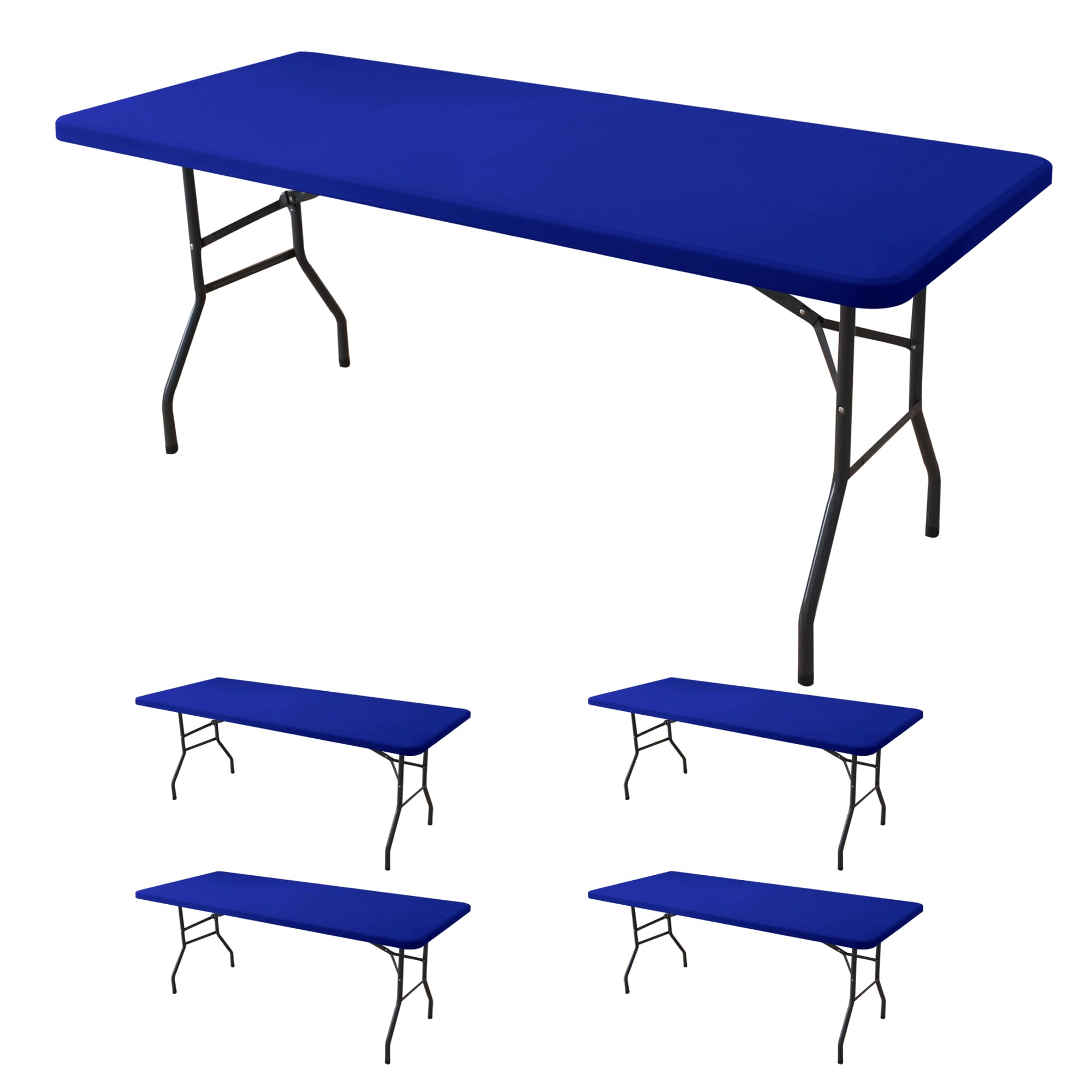 Black Fitted Tablecloth - 6ft Rectangle -10 Black Fitted Tablecloth - 6ft Rectangle -10