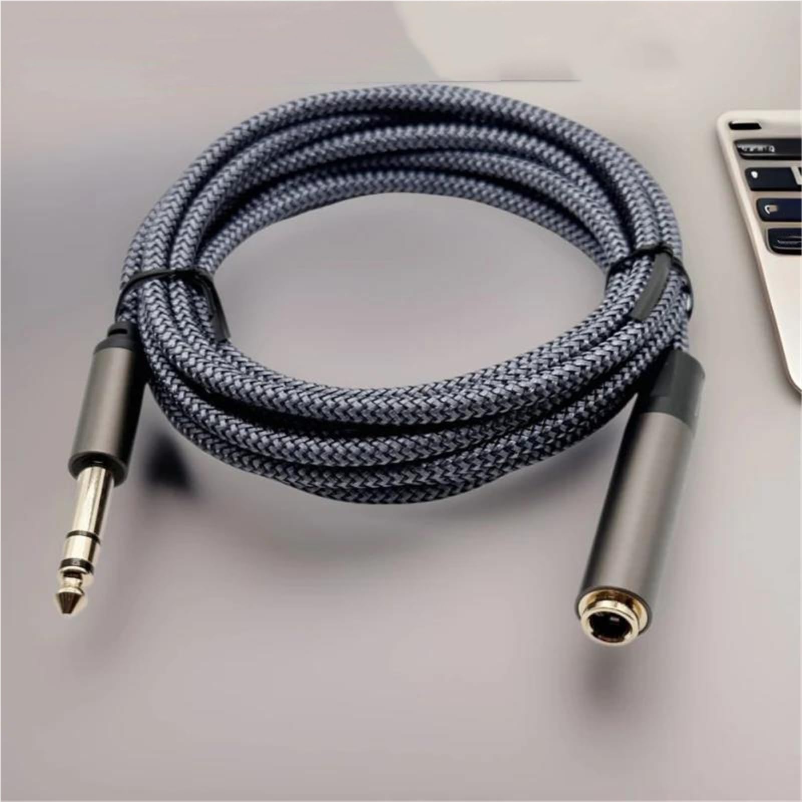 Kabel Do Gitary Przedłużacz Męski Na Żeński 6,35 Mm Do Gitary/basu Trwały | Ten kabel jest wszechstronny i nadaje się do szerokiej gamy sprzętu muzycznego.(5m)