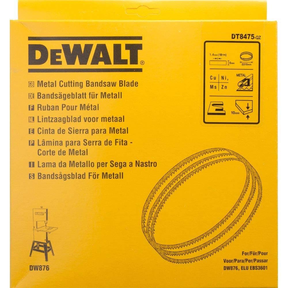 DeWalt DT8475 Metal Cutting 2215mm x 6mm Bandsaw Blade Spare DW876 EBS3601