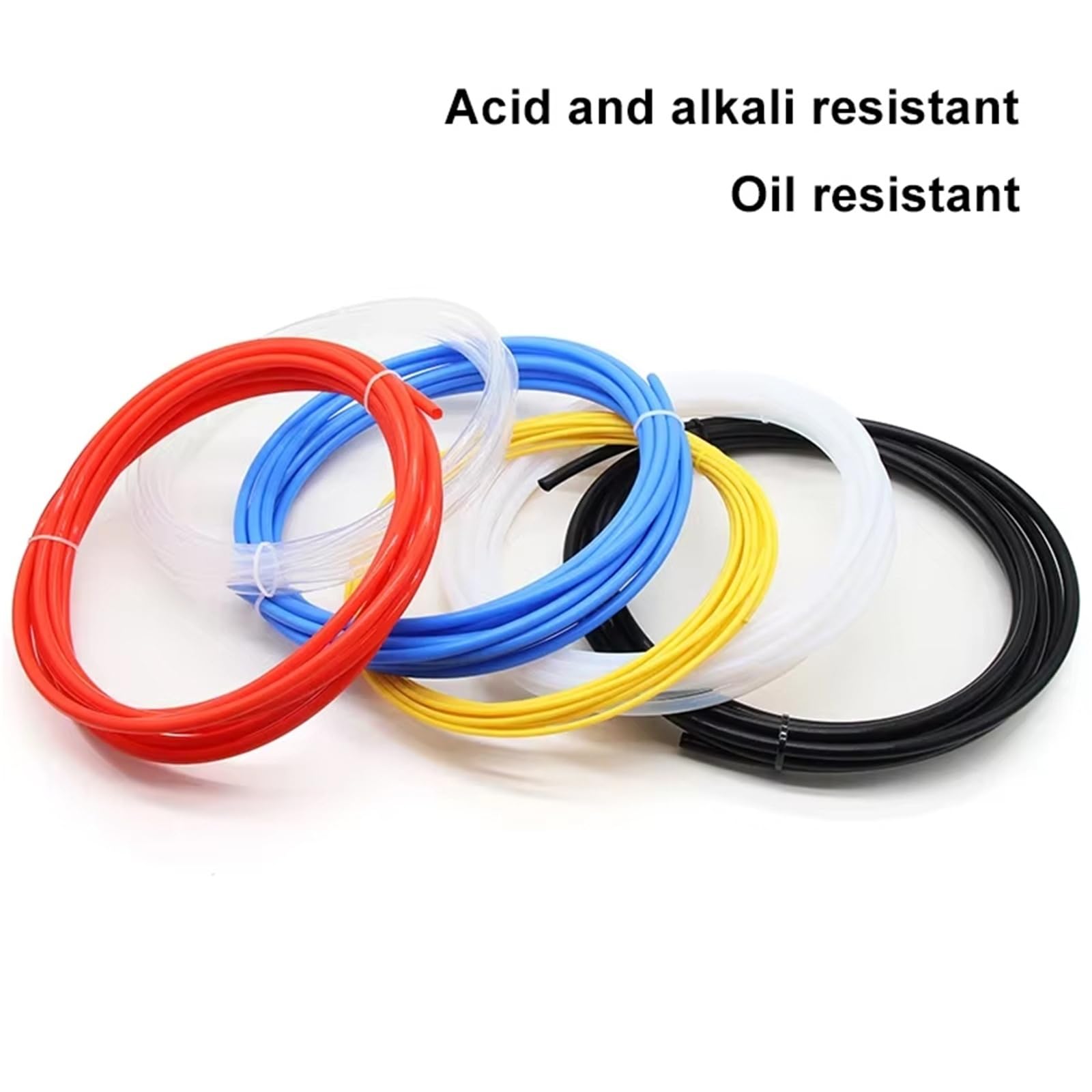 PTFE Tubo Protector de calor capilar aislado FEP resistente a la corrosión de alta temperatura del tubo(Yellow,10M X 1PC_11L(2.41X2.81))