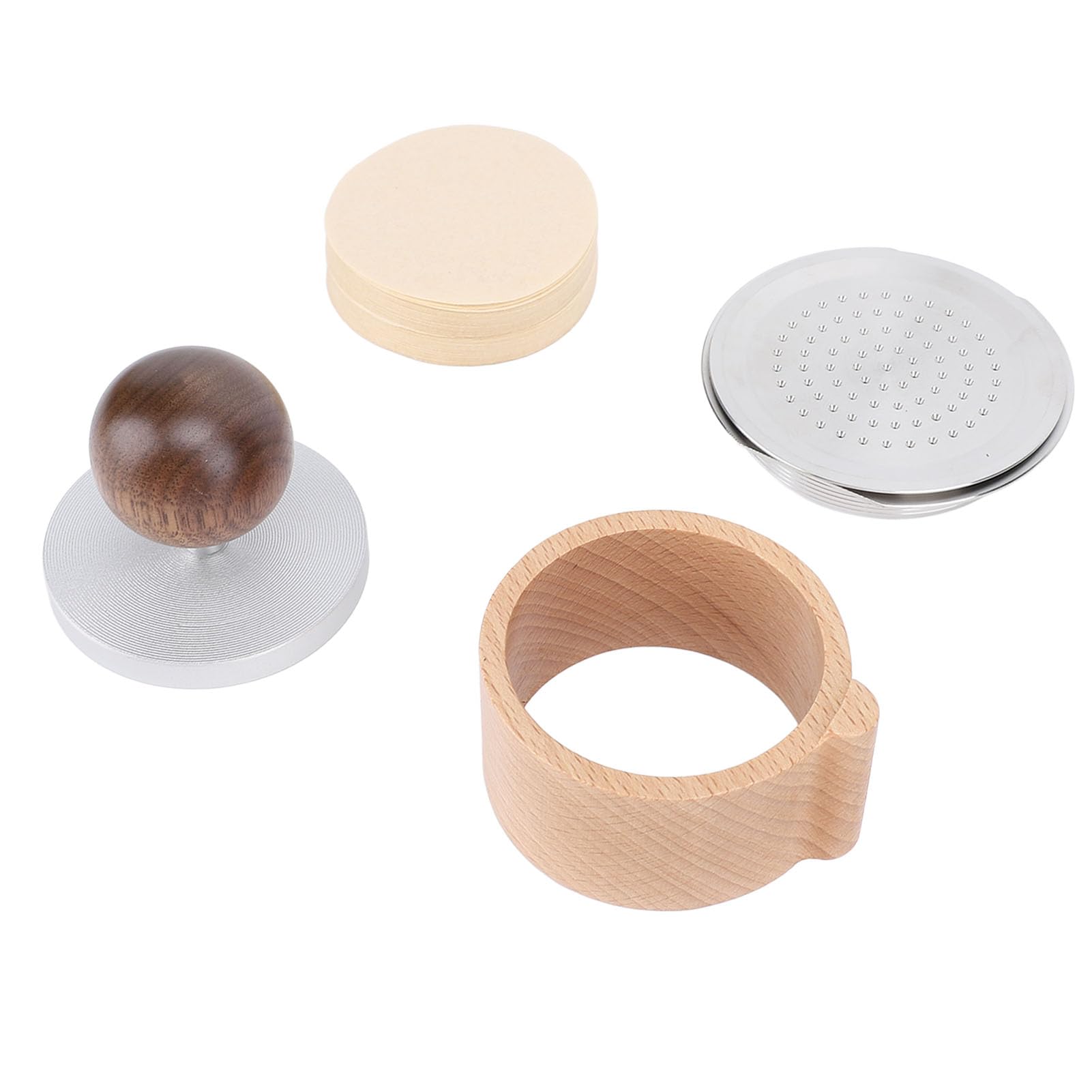 Cápsula de café Reutilizable, Cápsula de café Recargable de Larga Duración Resistente a la Erosión de Acero Inoxidable, de Filtro de Recargable con Papel de Filtro de Cepillo y Cuchara para