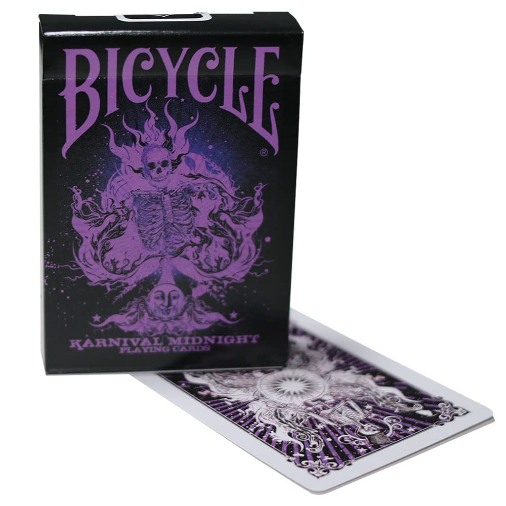 BIGBLINDMEDIA Karnival Midnight Premium Purple Edition Bicycle Playing Cards Deck, Great for Card Games, Magic and Cardistry, Custom Poker Cards