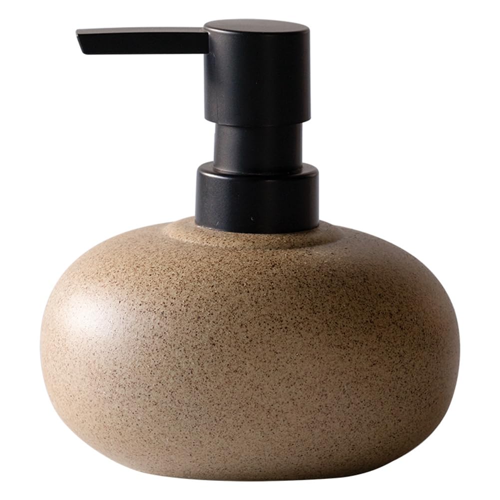 CTRLZS Vintage Stone-Textured Ceramic for Bathroom and Kitchen Dispenser, for Hand Soap, Shampoo Conditioner Press Bottle