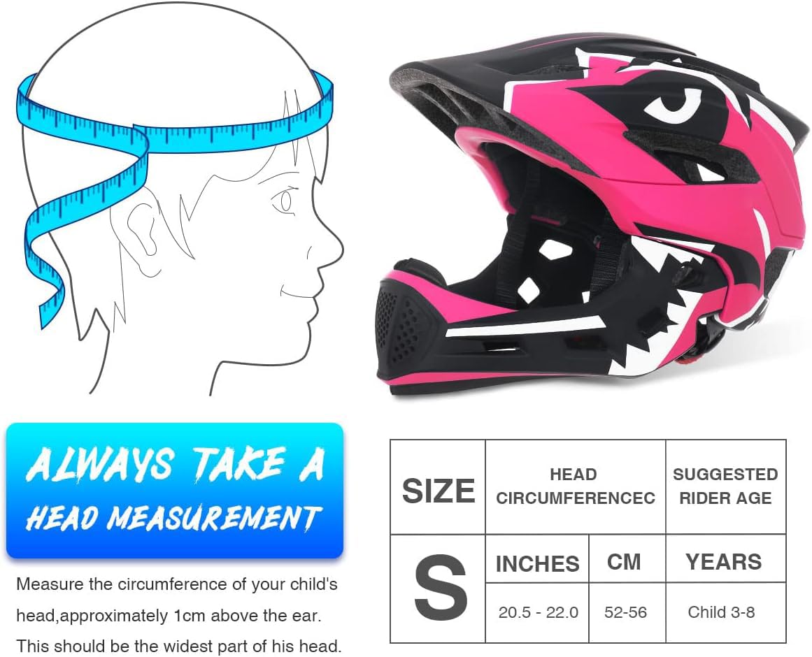 Casco Integral Niños Desmontable Casco de Seguridad Deportivo Casco Bicicleta Casco Bicicleta Niños Casco para Deportes para Niños Casco de Seguridad para Ciclismo Patinaje