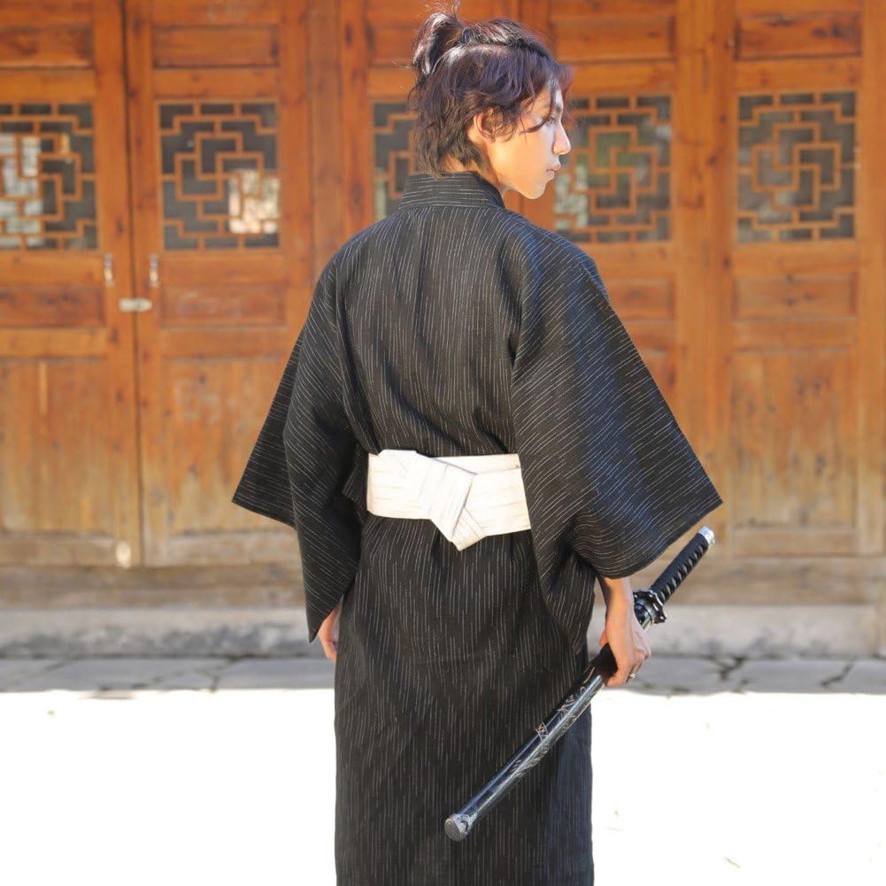 Men's Japanese Yukata Obi Belt - Cotton Waistband, One Size (Length 250cm), Harajuku Style #10