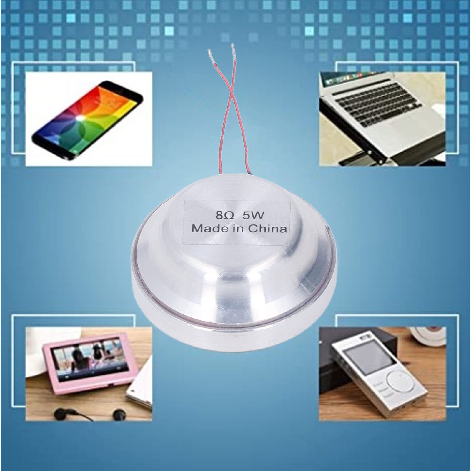 35MM Round Resonance Speaker, All Frequency Vibration Louderspeaker with Strong Bass Effect for Electronic Equipment (8?)