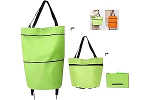 2 in 1 Foldable Shopping Cart: Ultimate Convenience for Grocery Shopping