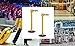 Montour Line MSE760 Set of 2 Retractable Belt Barrier Stanchion, Roller Base, Yellow Post (35 ft Yellow with