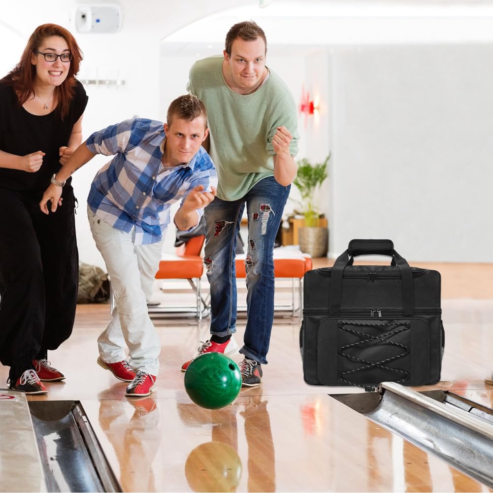 Borsa per Palle da Bowling Borsa da Bowling Portapalle da Bowling con Scomparti Imbottiti Spazio Extra per 1 Singolo Paio di Palle da Bowling Resistente Facile da Installare Facile da Usare,B