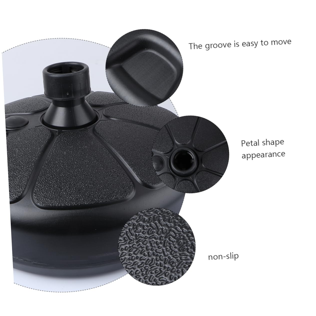 YARNOW Support de Parasol Extérieur Noir en Plastique, Base Étanche