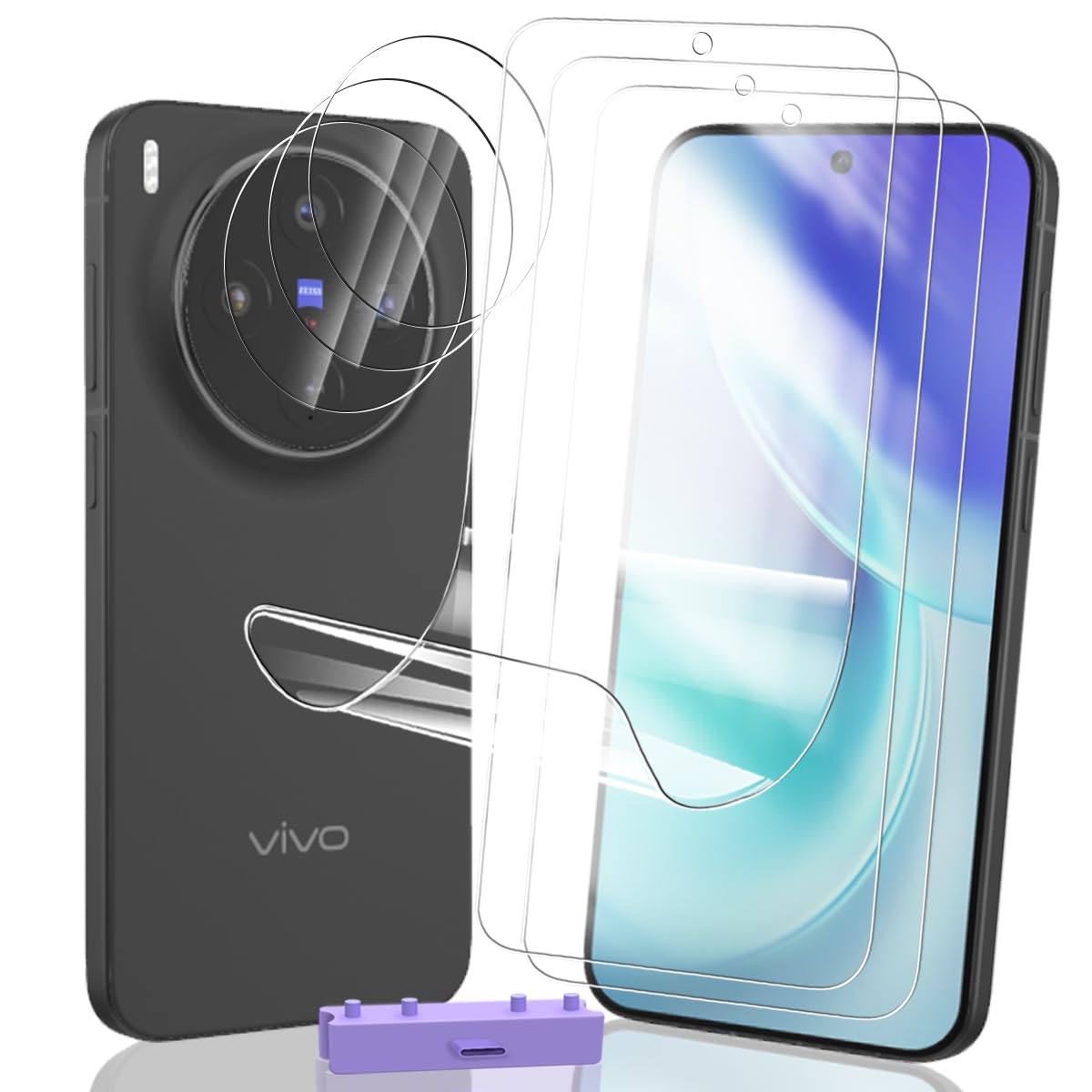 Rniidaaz 4 Stück Schutzfolie, Selbstheilende Weich TPU Displayschutz Anti-Kratzen, Unzerbrechlich Anti-Bläschen Sensitive Touch HD folie