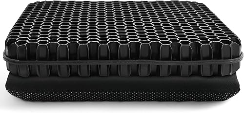 Cojín de gel para asiento de larga duración, 16.5 x 14.5 x 2.4 pulgadas (extra grueso y suave) cojín de gel para personas mayores de 185 libras,