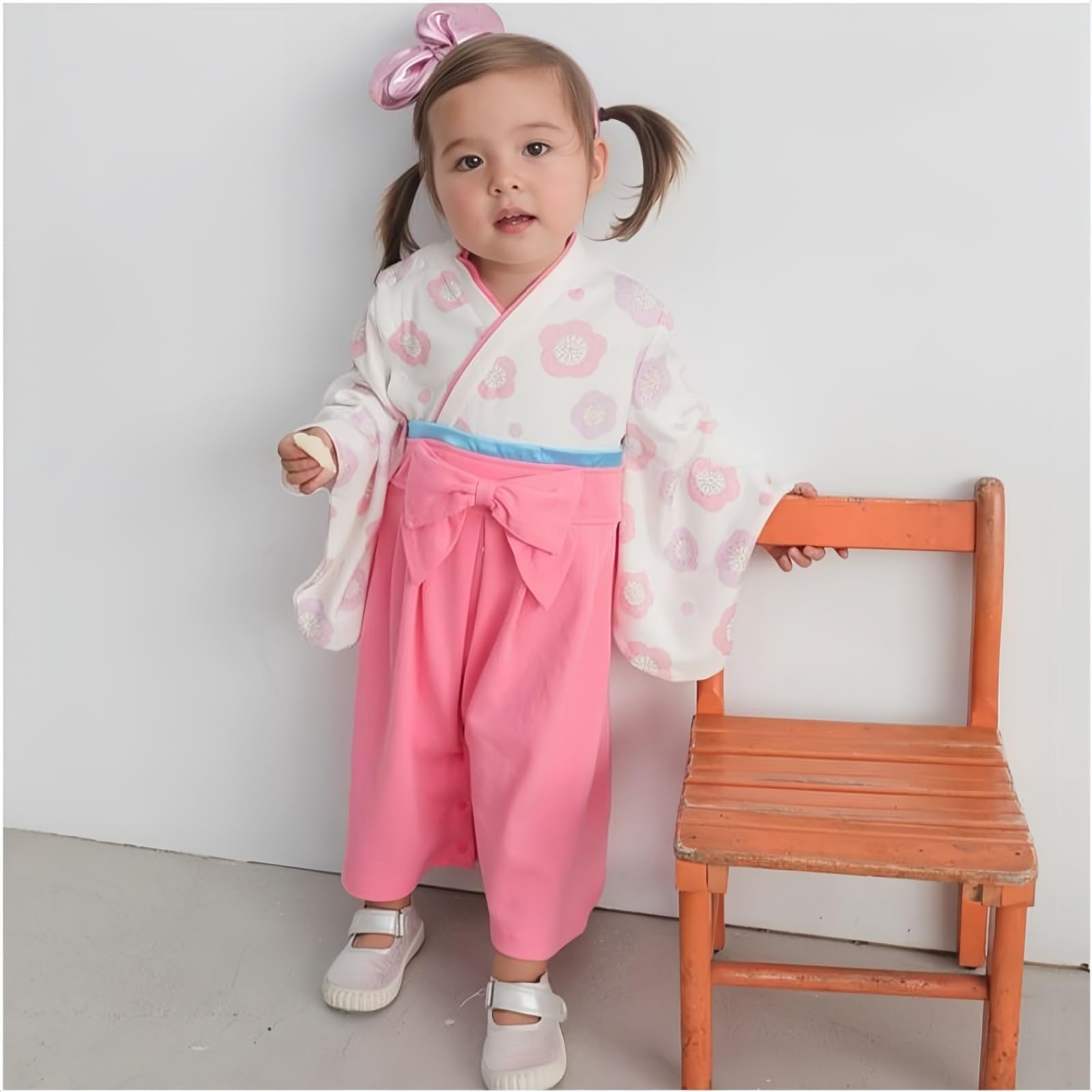 Barboteuse Bimono Pour Bébé Onesie Anime Toddler Kimono en Coton Pour Enfants Combinaison Cosplay Pour Bébés Filles et Garçons,avec 2 Paires de Chaussettes