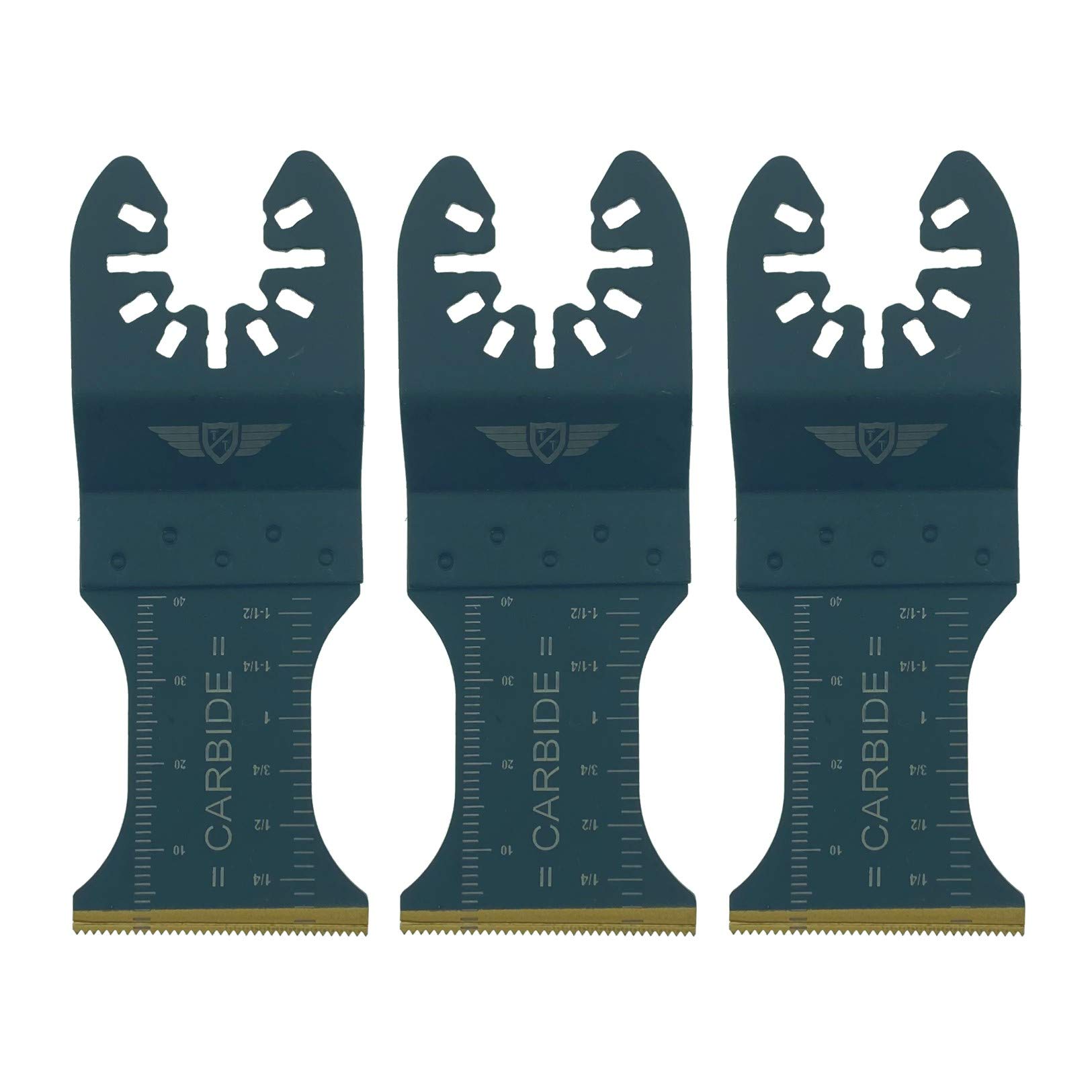 Topstools Black 3 X Fa35act_3 Fast Change Tungsten Carbide Heavy Metal Blades Compatible With Dewalt Stanley And Decker Bosch Fein (Non-Starlock) Makita Milwaukee Parkside Worx Workzone Multitool
