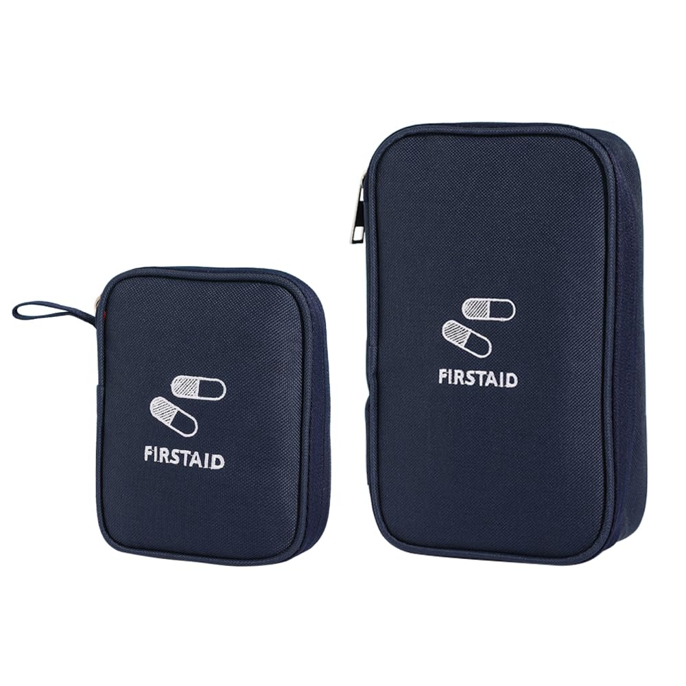 Medicine Bags, 2PCS Waterproof Travel Pharmacy Bags Portable Large Capacity First Aid Bags for Home Outdoors Travel