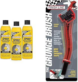 Finish Line Speed Bike Degreaser 54-Ounce and Grunge Brush Chain Cleaning Tool Bundle