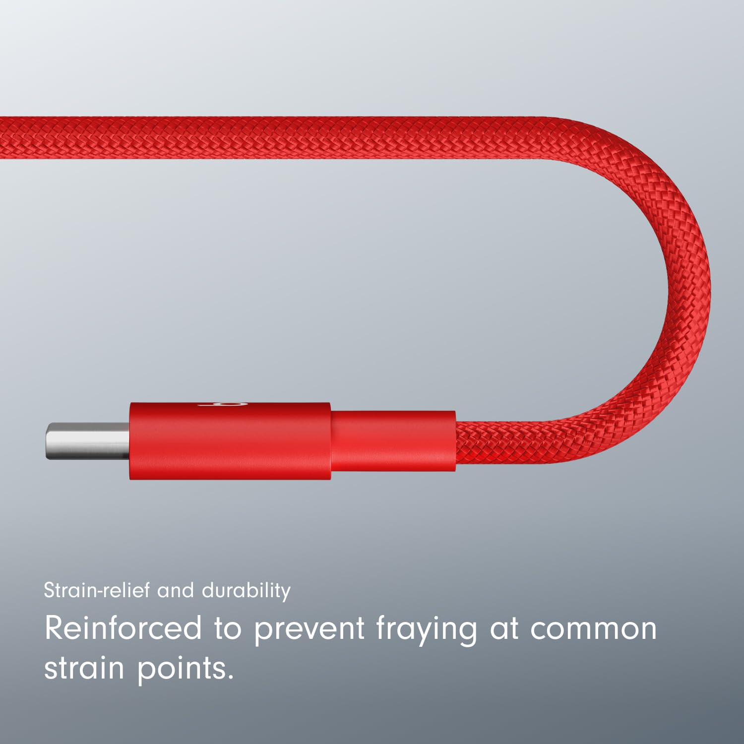 Beats USB-C to USB-C Woven Cable, Fast Charging, Durable/Tangle-Free, Compatible Charger for Apple & Android (1.5 m) – Rapid Red — Amazon image 5