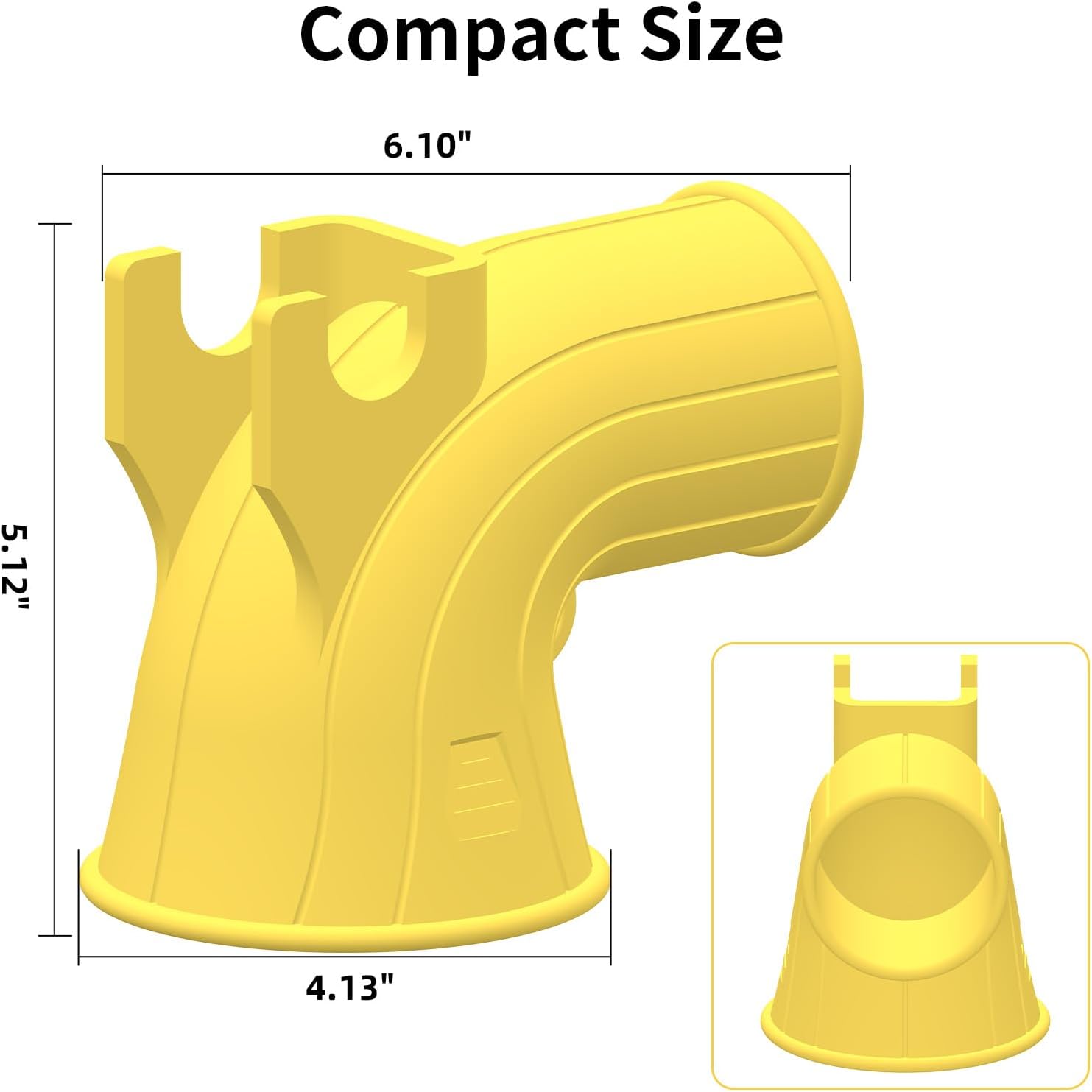 Table Saw Dust Collection Adapter for DeWalt 7485/7492, Dual Mode Dust Bin & Bag, Reinforced Break-Resistant Design with Hooks & Lanyard Port, Fits 2.5" ID Hose, Industrial Vacuum Accessory | Dust Collector Adapter，Lanyard hole, tool-free installation, dual dust collection modes, reinforced ribs to prevent cracking