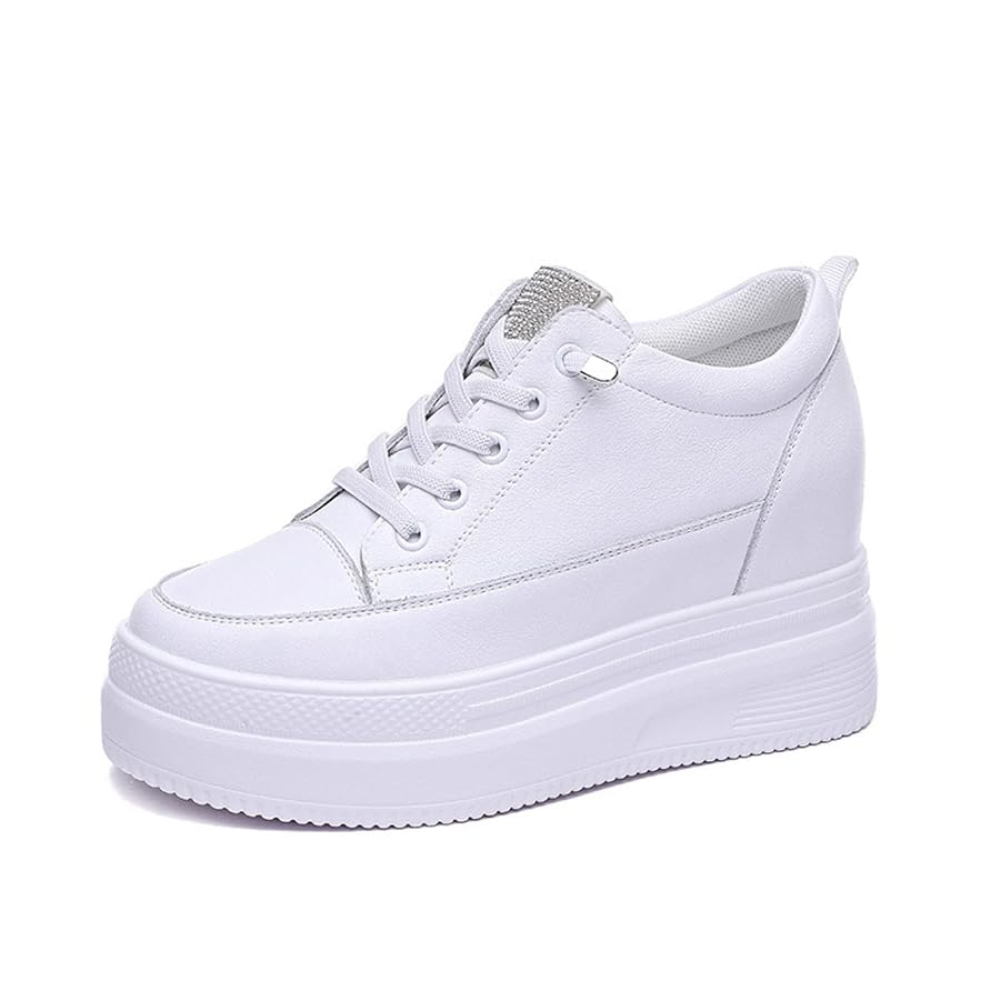 Amazon | 紐靴 7cmヒール スニーカー レディース レースアップ
