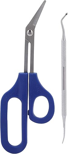 Kit de herramientas para uñas encarnadas, tijeras de uñas de mango largo, kit de lima de uñas de acero inoxidable para uñas gruesas, juego