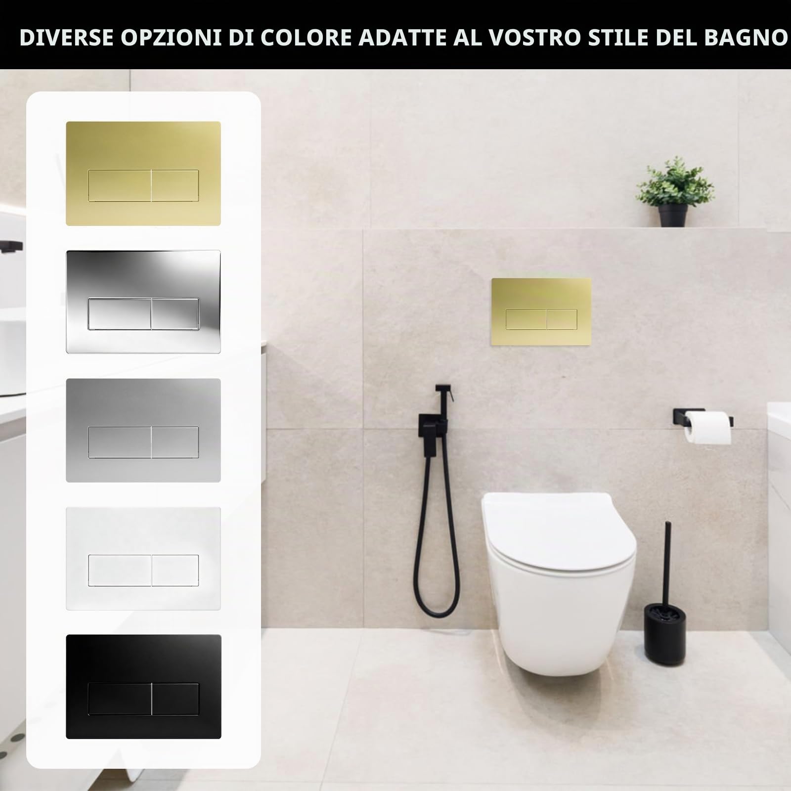 Placca di comando WC, piastra di scarico a doppio scarico compatibile con GEBERIT SIGMA01 UP300/320, placca di ricambio 115.770.11.5, oro