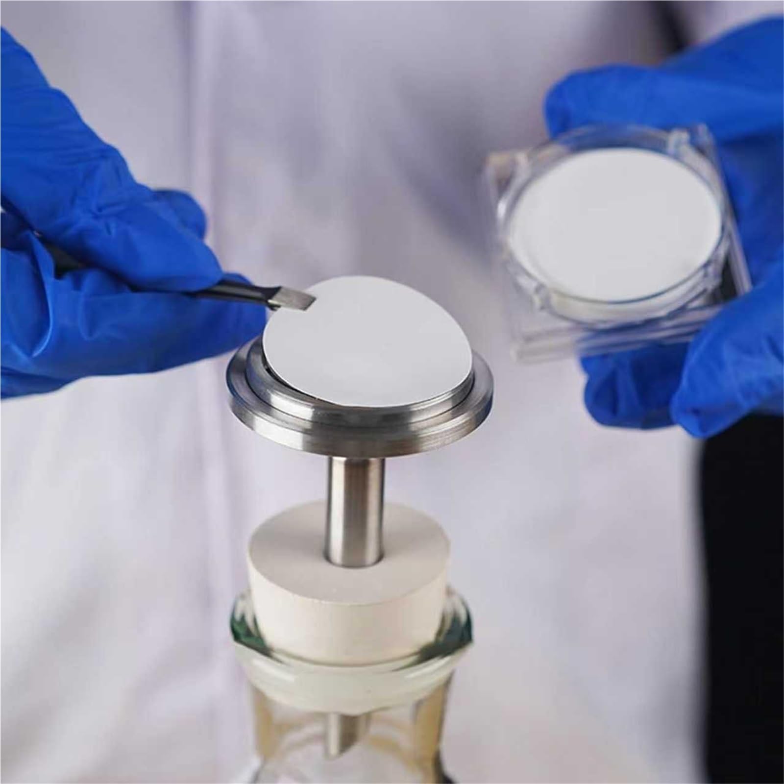 Equipo De Filtración Al Vacío For Laboratorio, Kit De Filtro De Acero Inoxidable Con Matraz De 250 Ml/500 Ml/1000 Ml Y Membrana De 50 Mm De Diámetro.(250ml)