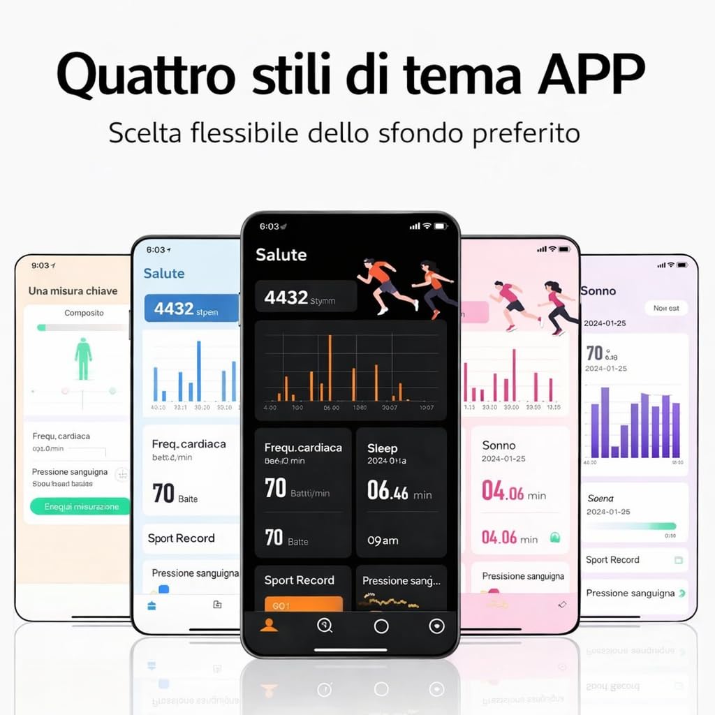 Smart Band, Braccialetto Fitness senza Schermo con GPS, Cardiofrequenzimetro, Batteria Oltre 1 Mese, SPO₂, Monitoraggio Sonno, Notifiche, Impermeabile, 2 Cinturini Nero + Arancione