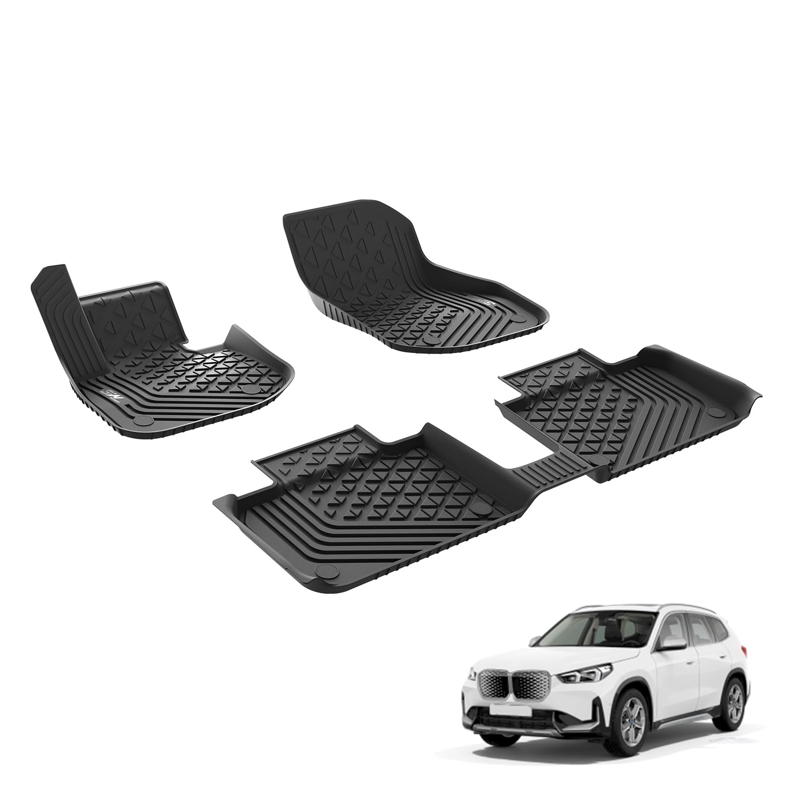 3W dla BMW IX I20 2022-2025 Dywaniki Samochodowe, Wykonane na Zamówienie Maty TPE, Bezpieczne dla Zwierząt, Antypoślizgowe, Bezwonne, Wodoodporne, Latwe do mycia BMW Akcesoria
