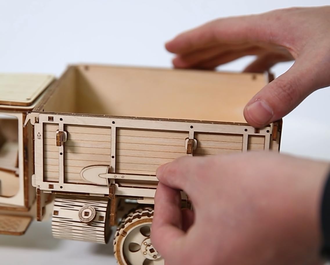 Zestaw drewnianych puzzli 3D dla dorosłych, zestaw do samodzielnego montażu drewnianego modelu ciężarówki 3D, zestaw do samodzielnego montażu zabytkowego samochodu, 264 elementy