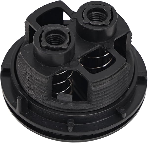 Botón Descarga Inodoro Repuesto 48mm, Pulsador Doble Descarga Ajustable para Abertura Tanque Universal Pieza de Reparación para Baño del Hogar (Negro) - 4