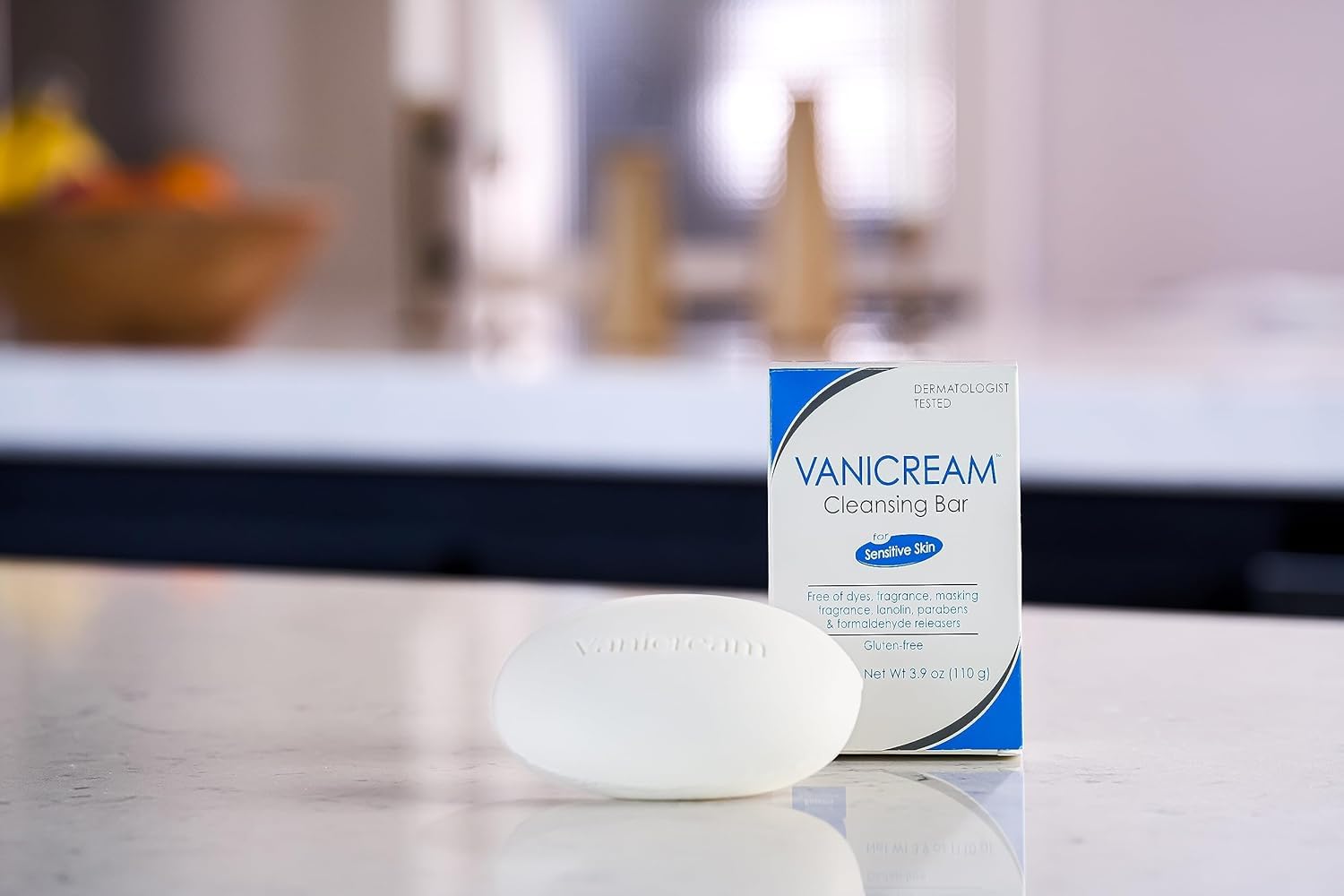 Vanicream Cleansing Bar for sensitive skin - gently cleanses and moisturizes - fragrance free, preservative free - 3.9 ounce
