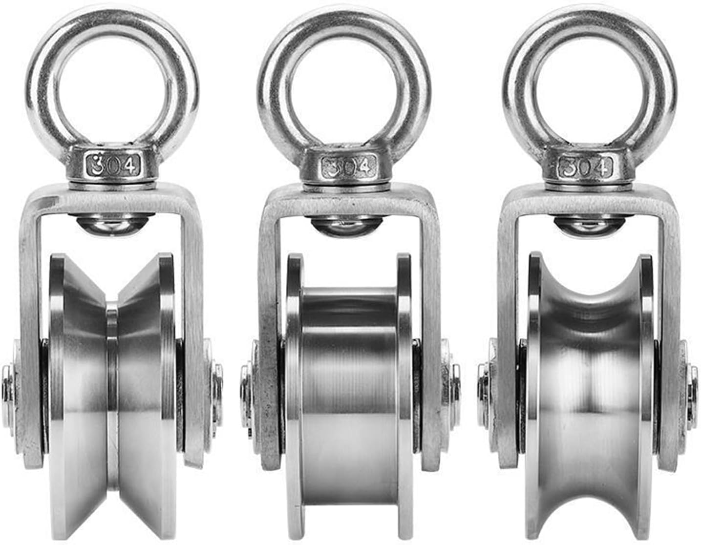 Drehbare Riemenscheibe aus Edelstahl 304 für schwere Heben und Takelage, festes Seilheben (Größe: 48U/48V) – perfekt für Marine- und Industrieanwendungen