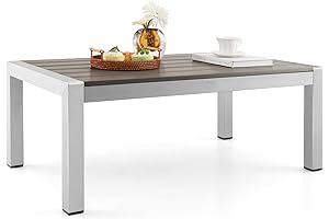 Tangkula Aluminum Outdoor Coffee Table: Comfort and Durability for Any Patio Space