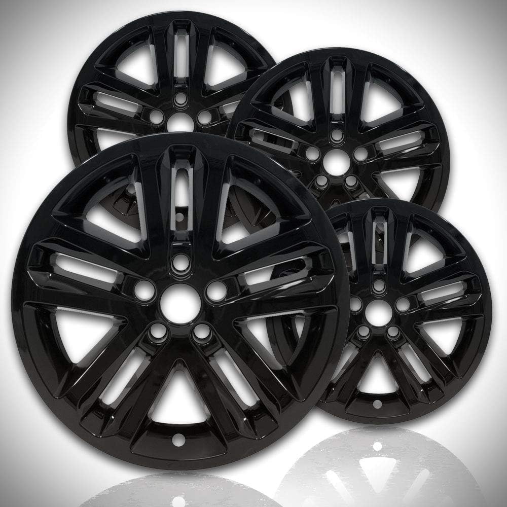 18" Gloss Black Wheel Skin Kit fits Ford Explorer XL/XLT 2011-2017 - ABS 4 Pack