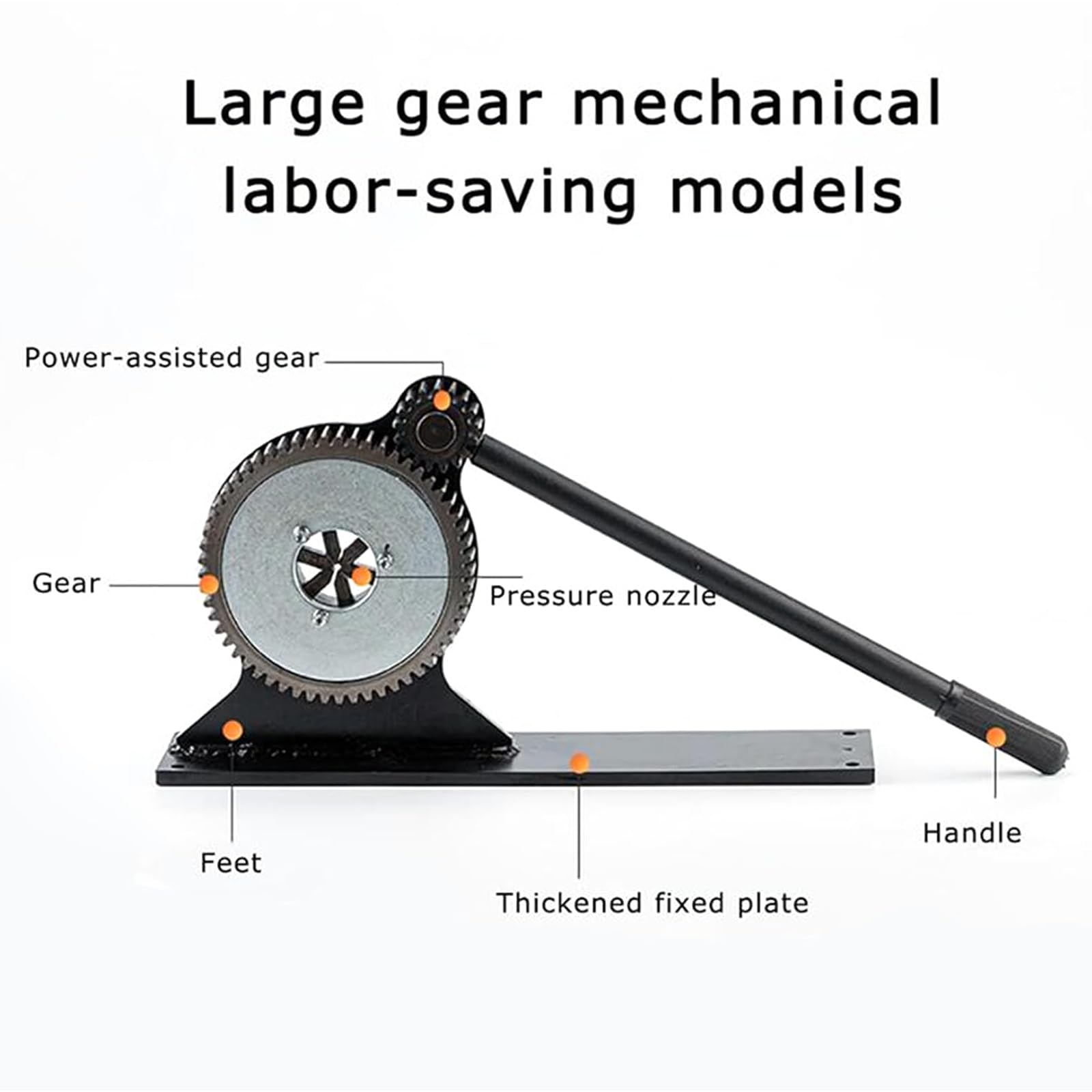 Herramienta manual para engarzar engranajes en mangueras, de 4 a 33 mm, compacta y eficiente.