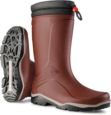 Dunlop Blizzard Snow Boots, Lined Winter Wellies, Burgundy, UK 3