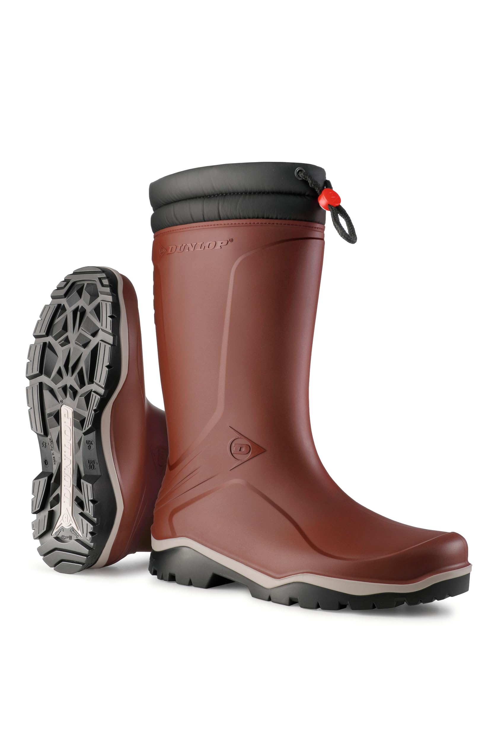 DUNLOP Blizzard Snow Boots, Lined Winter Wellies, PVC, Burgundy, UK 4