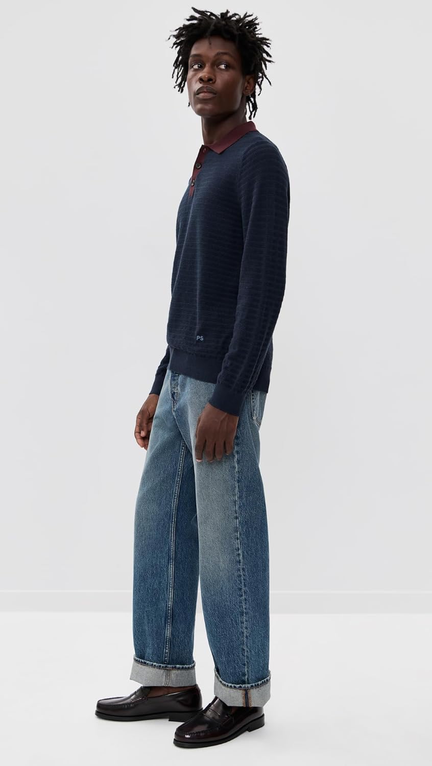 Paul Smith Mens Mens Sweater Ls Polo - Image 3