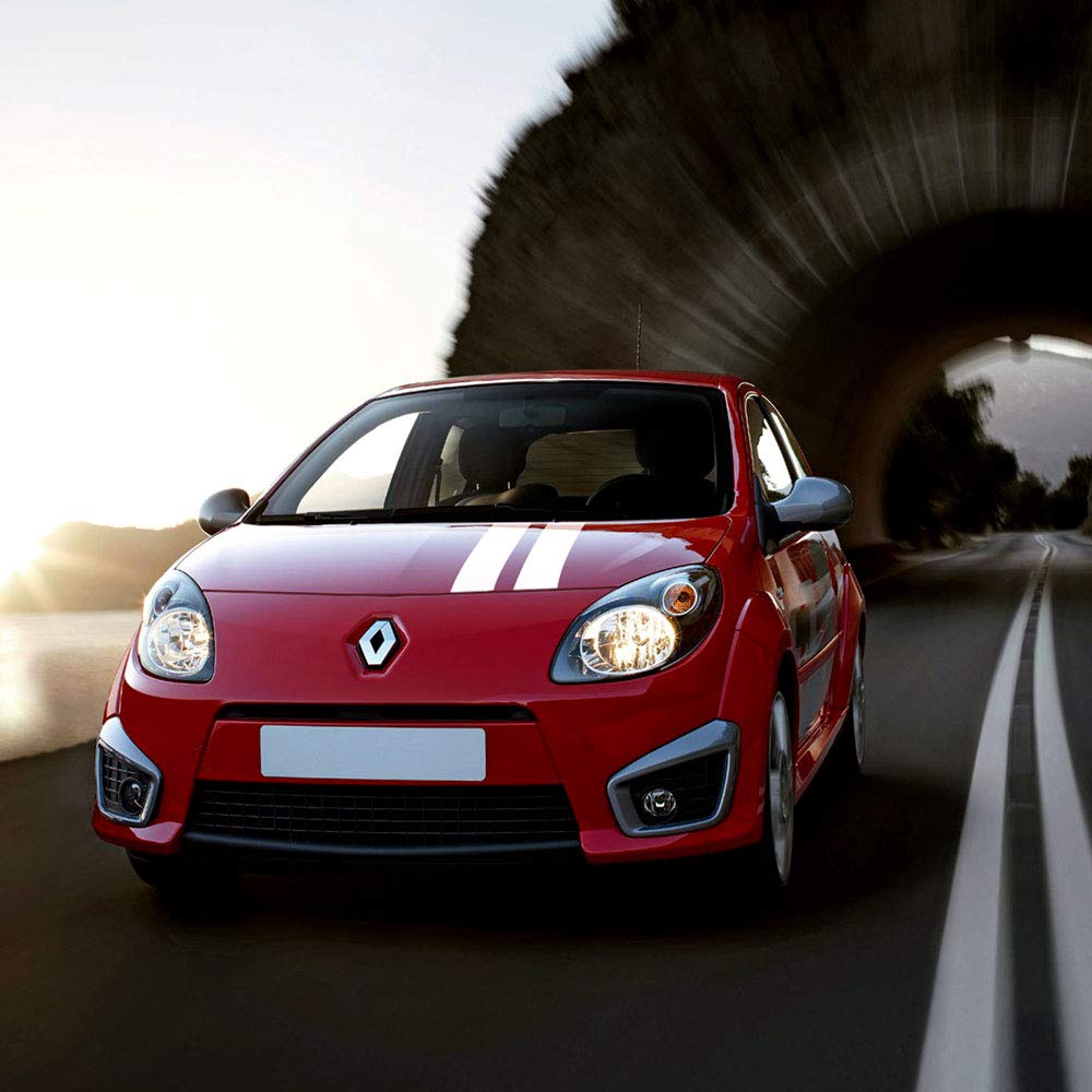 4R Quattroerre.it Tiras adhesivas compatibles con kit Gordini Renault Blanco