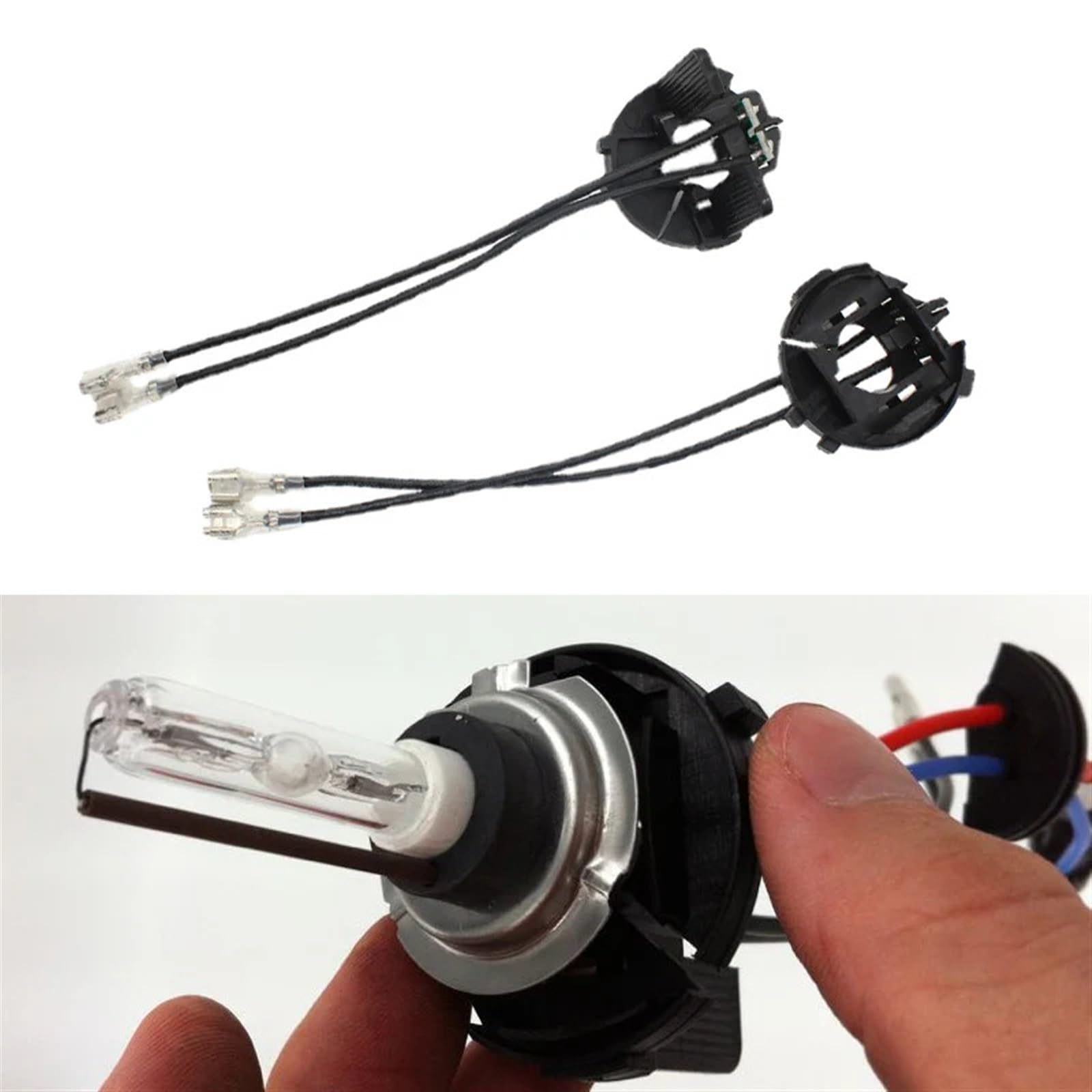 10 adaptadores de soporte de xenón H7, aptos for VW, aptos for Tiguan Sharan, aptos for Volkswagen, aptos for Golf 6, Golf 7, H7, adaptadores de faros, clips de retención Soporte para bombilla