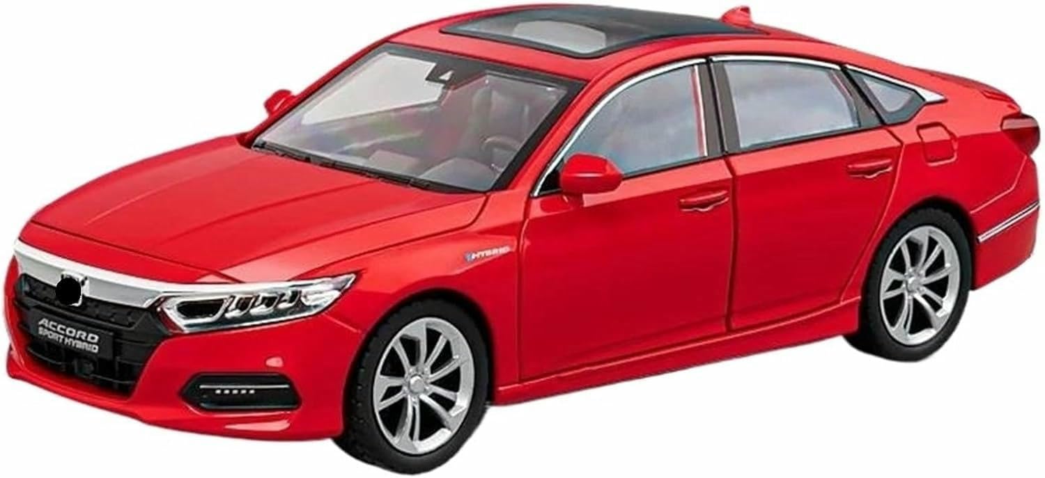 DEAVER Diecast 1:24 For Accord Alloy Car Models Simulation Scale Vehicle Model Kit Display Souvenirs Collection(Red)