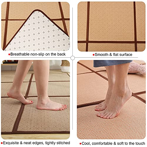 Tapete Tatami Japones 180x180 cm Memory Foam Marrón miniatura 4