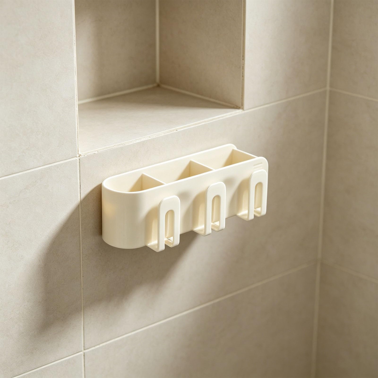 Soporte magnético de Aluminio para cepillos de Dientes de Espacio único Instalación rápida Accesorio de baño Moderno para inquilinos y propietarios Organizador de Ducha a Prueba de Herrumbre
