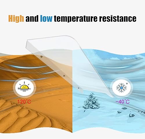 Miniatura 2 de Toldo invisible para ventana, protección contra la lluvia y la nieve, protección UV de una pieza, hoja de policarbonato de una pieza, toldo