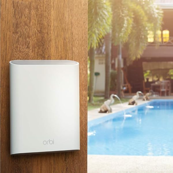 Netgear Orbi RBS50Y WiFi Mesh da esterno AC3000 ripetitore wifi aggiuntivo copertura tri band fino a 150mq funziona con router di qualsiasi marca