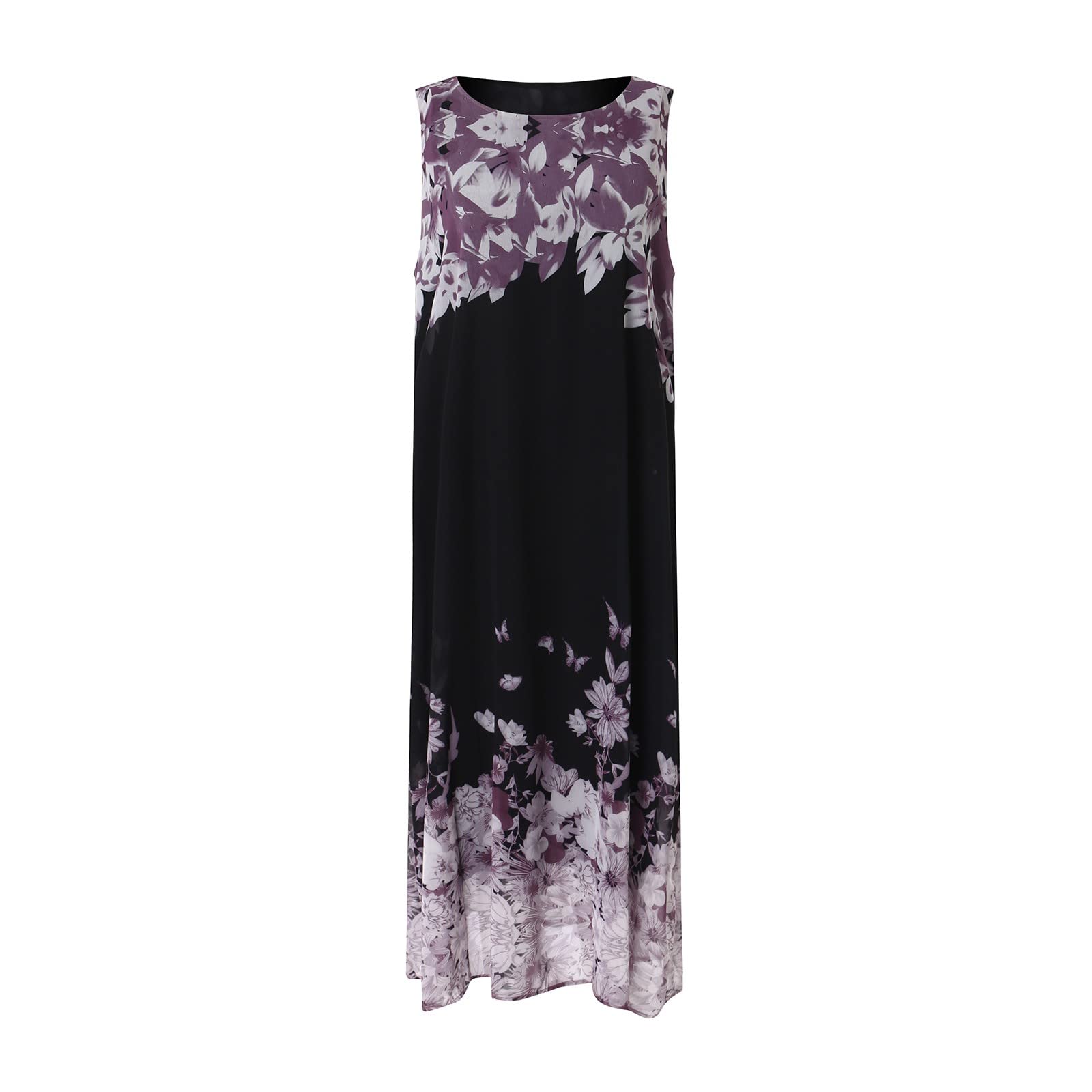 Robe décontractée en polyester pour femme - Deux pièces - En soie - Avec bretelles fines