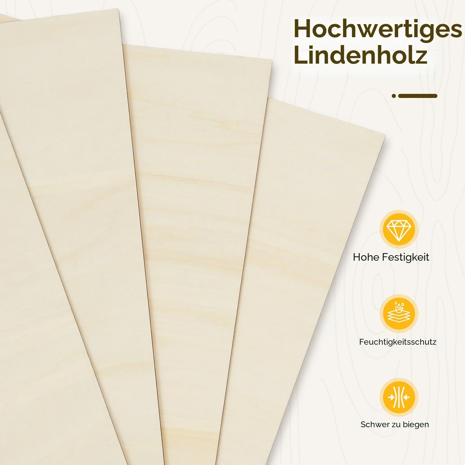 30 Stück Sperrholzplatte, 400x400mm Holzplatten zum Basteln, Hochwertige Multiplex Platten, Sperrholz für Malen Laserbearbeitung Bastelarbeiten Modellbau